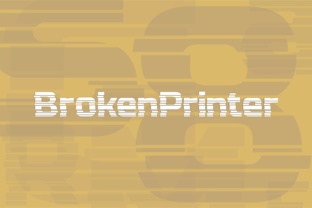 BrokenPrinter: A Broken Print Display Font for Creative Makers