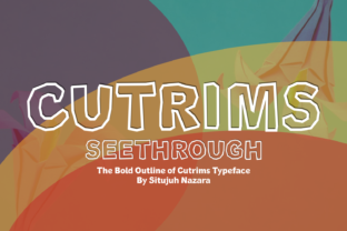 Cutrims Seethrough: A Bold Outline Display Font for Branding