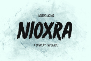 Nioxra Typeface: A Maker’s Display Font with Brush Texture
